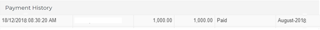 payment history