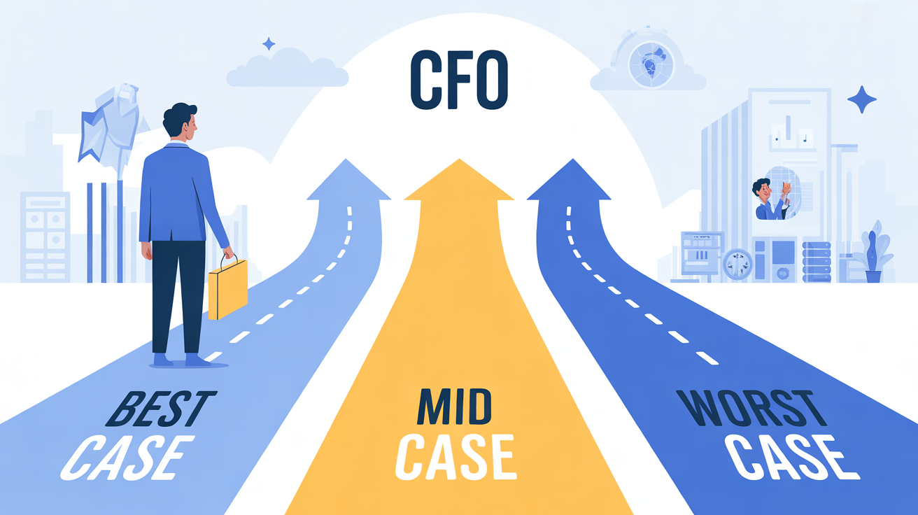 Best Case, Mid Case, Worst Case with a CFO