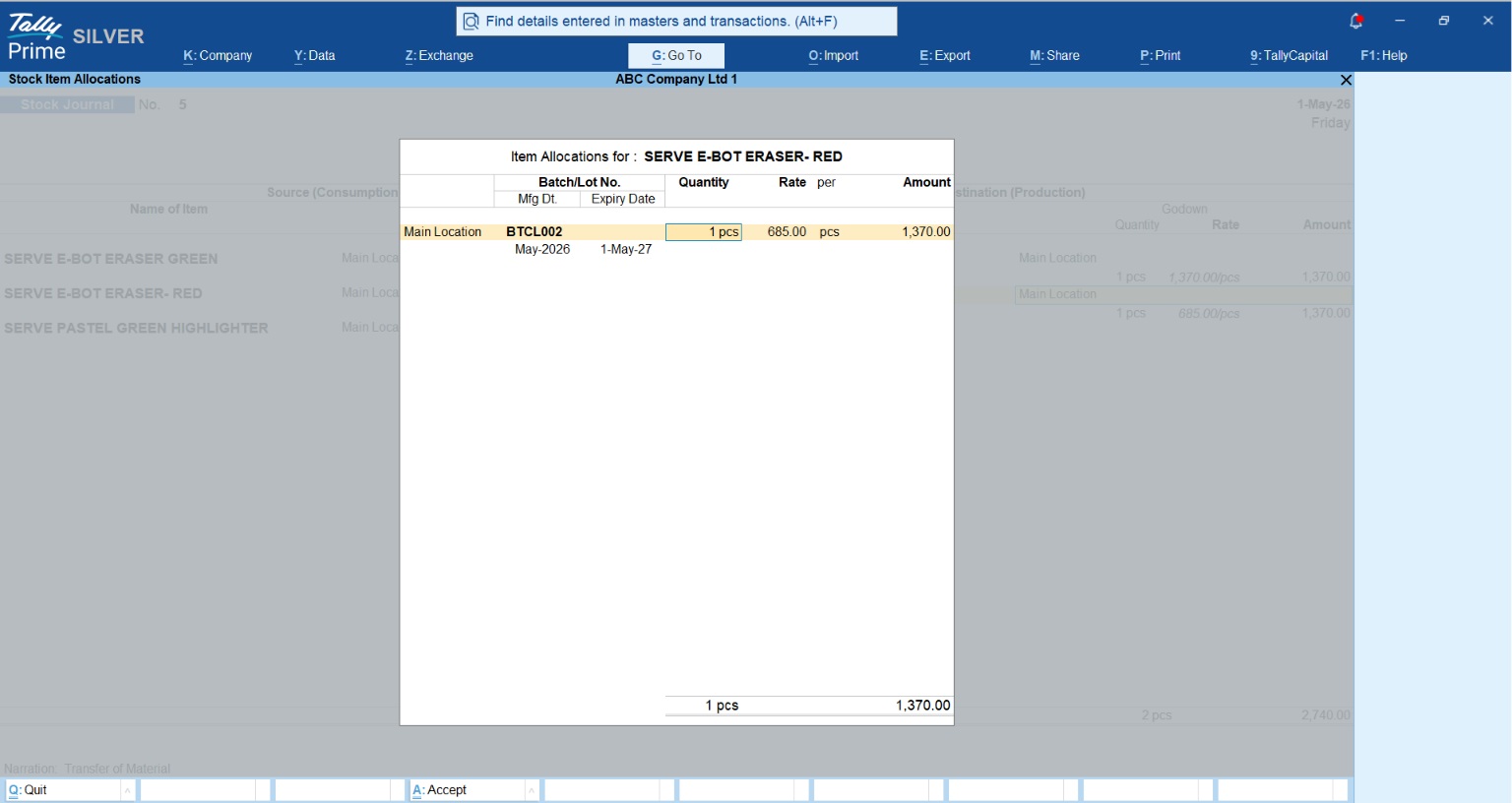 batch expiry