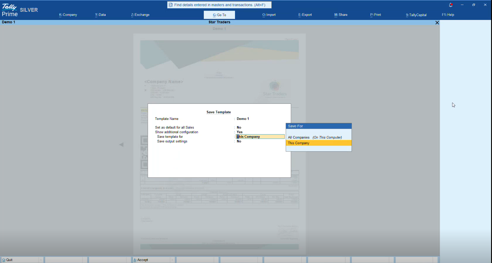 Save invoice for future use