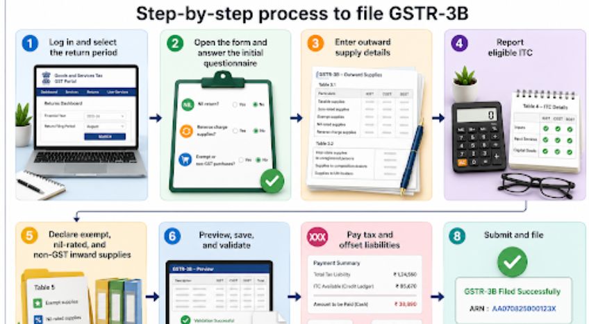 GSTR-3B online step by step