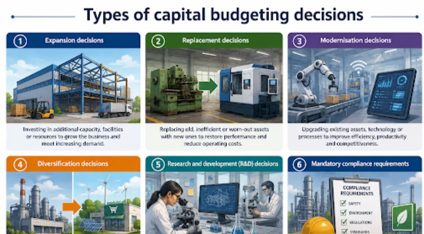 types of capital budgeting decisions